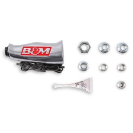 B&M 80658 Brushed Aluminum T-Handle Shifter Grip with Button and SAE Thread Inserts
