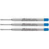 Faber-Castell Ballpoint Pen Refill (Pack of 3, Extra Wide, Blue)