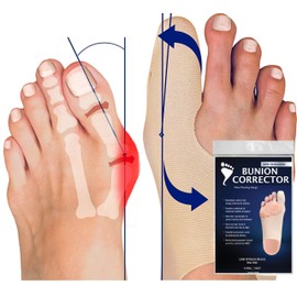 Bunion Bootie - Orthopedic Bunion Corrector for Women Big Toe - Ultra-Thin Bunion Socks for Women Athletes - Bunions Correction Insert for Shoes - Big Toe Bunion Splint Treatment - Medium-Left