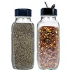 JARMING COLLECTIONS 16oz Glass French Square Spice Shakers with Lids