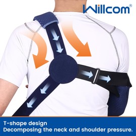 Willcom Arm Sling Shoulder Injury Immobilizer, Medical Sling with Waist Strap for Men and Women, Support Brace for Rotator Cuff Torn Hand Wrist Elbow Clavicle Post-Surgery Gifts (Large)