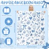 Breling Coastal Ocean Beach Throw Flannel Blanket Blue Seashells Cozy