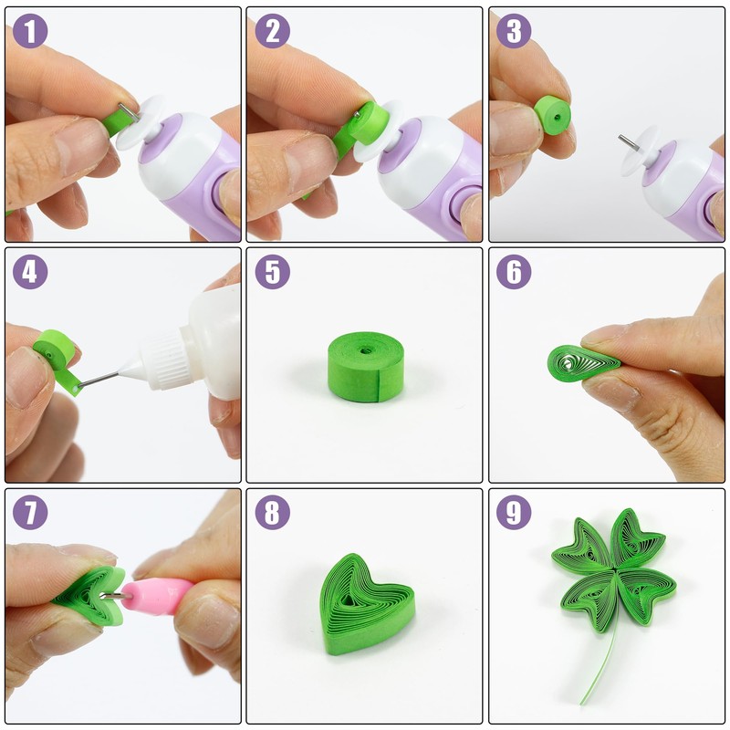 YURROAD 2 in 1 Quilling Tool Electric Quilling Pen Automatic