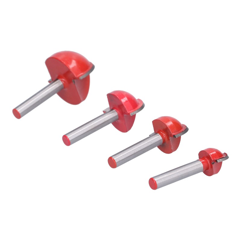 4Pcs Bowl Router Bit Ball Bearing Dish Carving CNC Milling