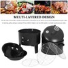 Frezon Detachable 3-in-1 Vertical Charcoal Smoker Portable BBQ Smoker Grill