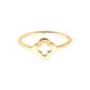 Elli Women's 925 Sterling Silver Gold Plated Clover Leaf Ring