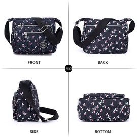 ModaZeal Crossbody Bags for Women Multi Pockets Hobo Shoulder Bags Nylon Messenger Bag Lightweight Travel Handbag for Ladies Girls School Work Hiking Shopping Daily Use