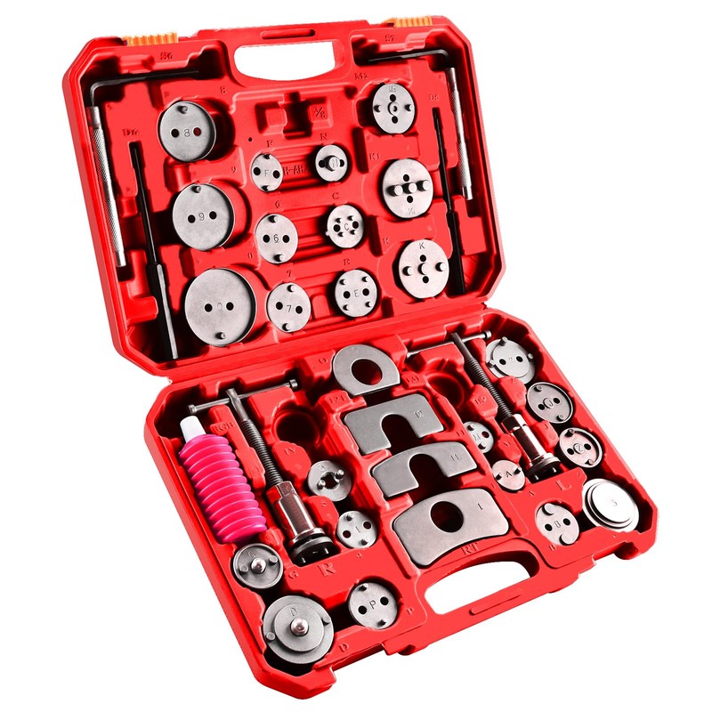 8MILELAKE 35pcs Disc Brake Caliper Tool Kit, Heavy Duty Disc