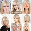 XRACEPHOL Blonde Bangs Clip in Bangs Blonde Clip in Thick