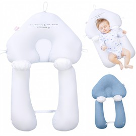 Baby Pillow Against Flat Head, Generic Baby Side Positioning Pillow, Full Body Support Pillow, U Shape Hug Cushion, Adjustable, Removable and Washable for Head, Neck, Legs and the Whole Body