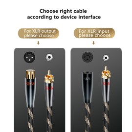 SKW BG Series Single XLR Male to RCA Male Cable 6.5ft/2M (1 Cable)