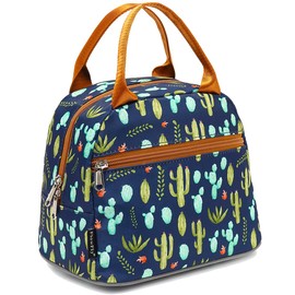 FlowFly Insulated Lunch Cooler Bag - Tote Bag Organizer for Women/Men, Cactus