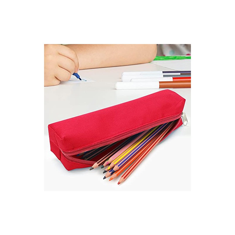 Waytex Small Rectangular Pencil Case Red 21 x 4 x