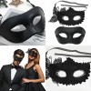 Antifaz Fiesta Másca Halloween Pareja Carnaval Cosplay Negra Negro