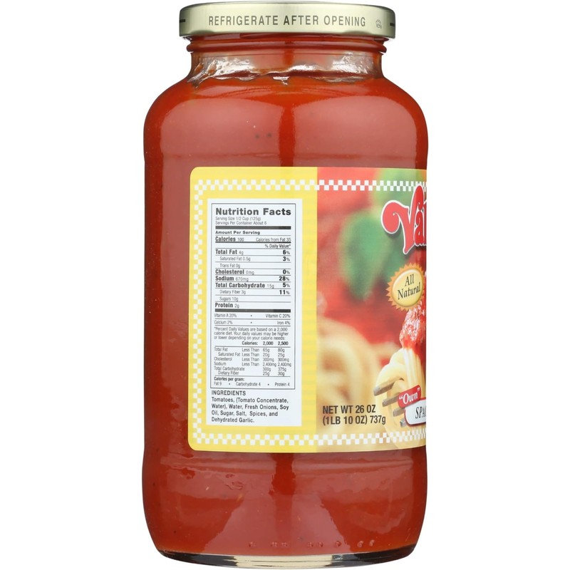 Valentino’s Traditional Pasta Sauce – 24 oz - Natural with