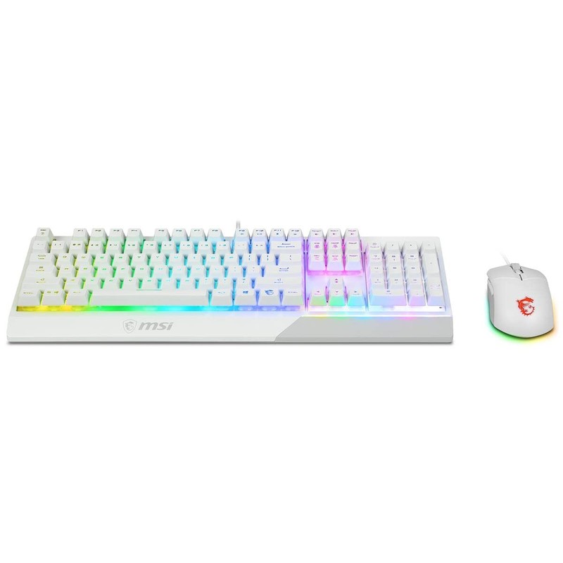 MSI Vigor GK30 Combo White, 6-Zone RGB GK30 Gaming Keyboard