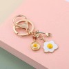 Motuki Eggs For Breakfast Keychain Pan Omelets Yolk Keyring Gold