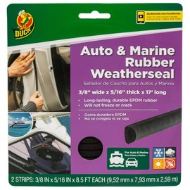 Duck® Brand # 287901 Auto & Marine Rubber Weatherseal - Black.31 in. x .38 in. x 17 ft.