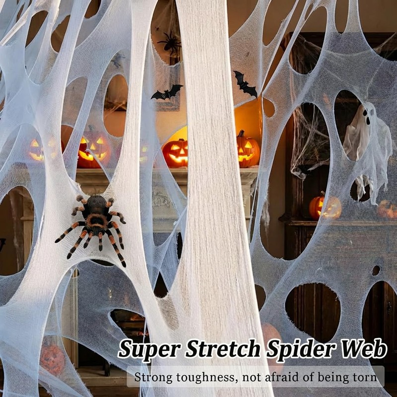 wymulot 1600 Sqft （After Streched with Holes） Uncut Giant Spider