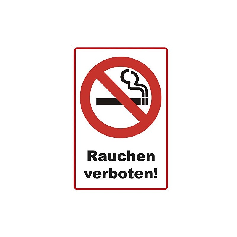 Sign 200 x 140 mm "Rauchchen verboten !" Sturdy Aluminium