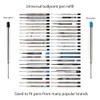 MengRan 3.9'' Ballpoint Ink Pen Refills,1mm Medium Tip,Compatible with Parker