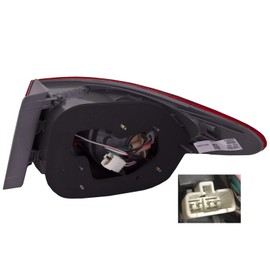 HEADLIGHTSDEPOT Tail Lights Set Left Driver Right Passenger Pair Compatible with 2007-2010 Hyundai Elantra