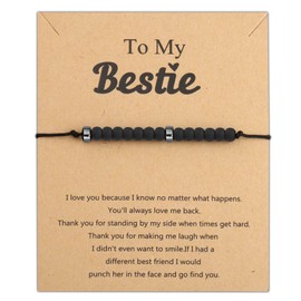 BEKECH Besties Morse Code Bracelet to My Besties Gifts Friendship Jewelry for Women Teen Girls Besties Sister Birthday Gift Unbiological Sister (Besties Morse Bracelet)