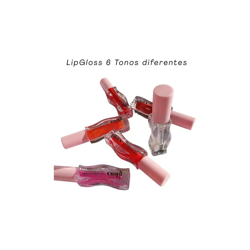 Brillo Labial Hidratante Favorbeauty 6pcs En Tonos Distintos