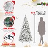4FT Flocked Christmas Tree with 350 Tips – Snowy PVC