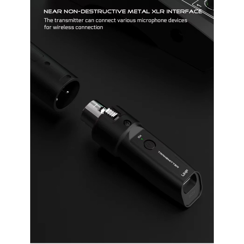 Loudstar Acoustics UHF Wireless Audio Transmitter and Receiver System, 6.35mm