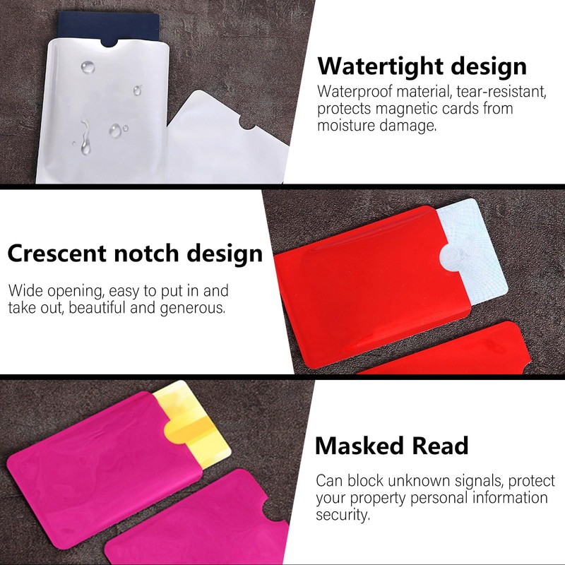 20 Pcs Travel Passport Credit Card Blocking Sleeves, Signal Blocking