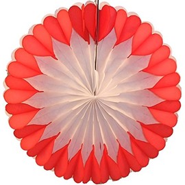 3-pack 17 Inch Large Tissue Paper Heart Fan (Double-sided)