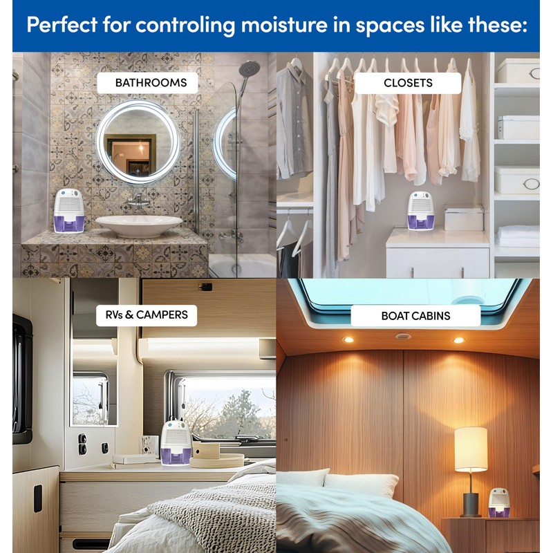 Eva-Dry EDV-1100 Whisper-quiet 16 OZ Dehumidifier with Auto Shut Off