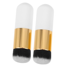 BIUDECO 2pcs Fluffy Blush and Foundation Brush for Women Ergonomic Design for Seamless Makeup Application for Blending Contouring and Highlighting