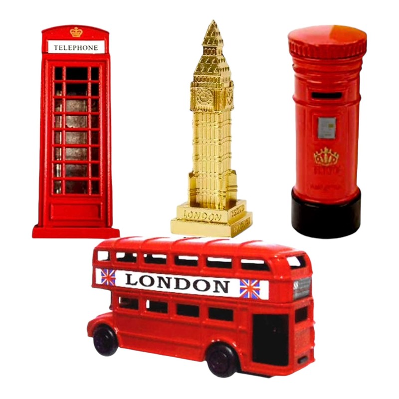 London Souvenir Sharpener Set, Pencil Sharpeners Set of 4 Pieces,