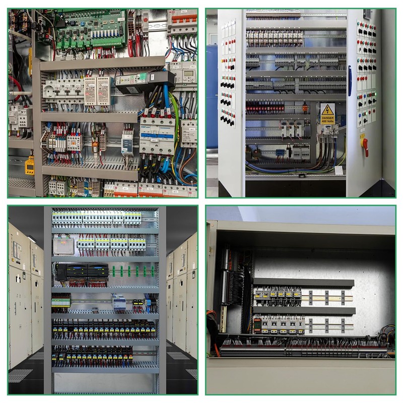 24 Pieces (12 Sets) DIN Rail Adapter Set, Terminal Blocks,