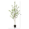 Nearly Natural 6.5ft Minimalist Artificial Citrus Tree, Faux Greenery for