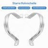 QUARKZMAN Pack of 8 Pipe Clamps for Diameter 75 mm