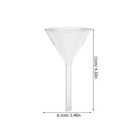 Glass Funnel Set for Lab: 3 Pack Heavy Wall Borosilicate Glass Funnels - Short Stem 60mm Length for Scientific Laboratory