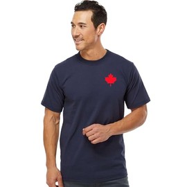 MADE IN CANADA Mens Premium Canada T-Shirt, Custom Limited Edition Tshirt Made in Canada, L3 (T-Shirt, Navy, M)
