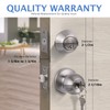 2 Pack Entry Door Knobs with Double Cylinder Deadbolt, Same