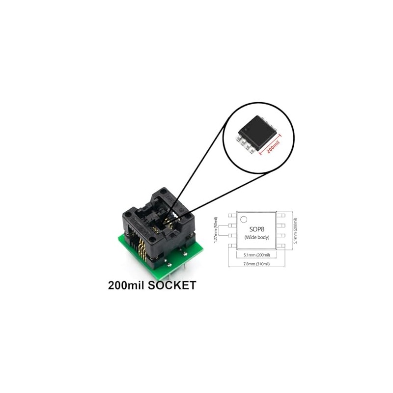 SOP8 to DIP8 IC Programmer Socket Converter Adapter Module SOP8