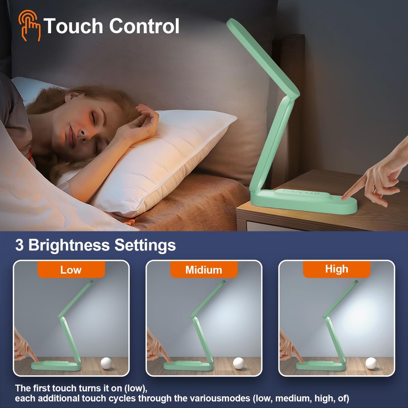 Giryuhd LED Desk Lamp for Office Home & Battery Operated