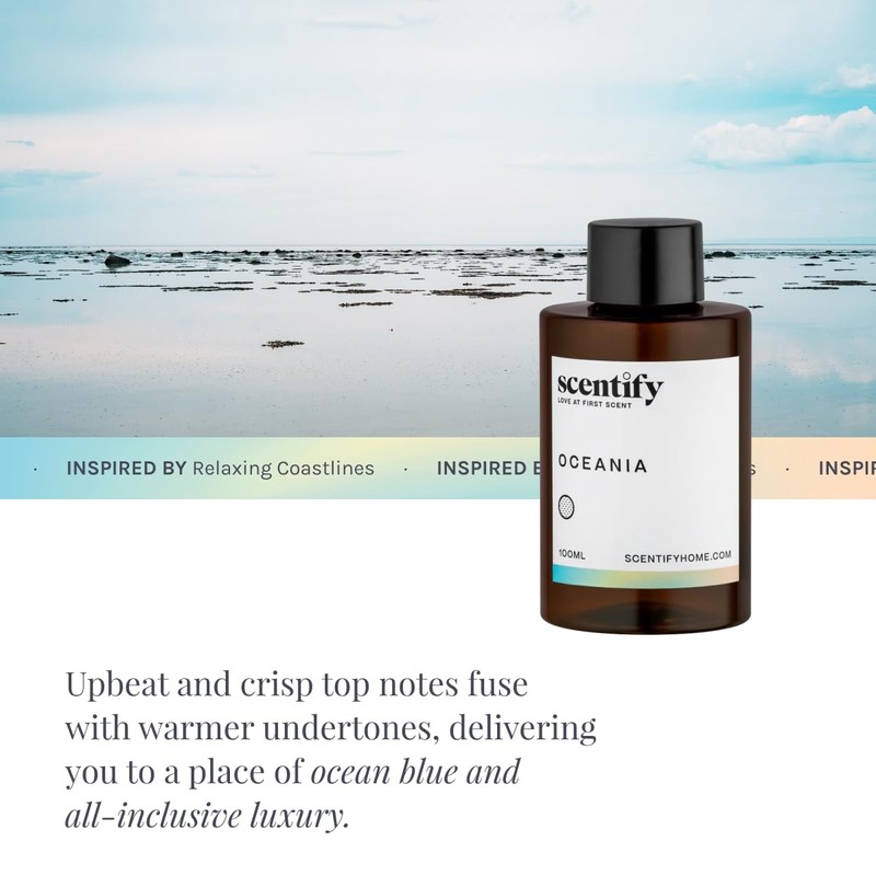 Scentify Oceania Aroma Oil Refill Scent for Oil Diffusers -
