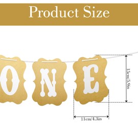 GLADFRESIT One Birthday Banner, First Birthday Banners 1st Birthday Bunting Gifts Decoration for Baby Boy Girl Anniversary Party Decor Blue