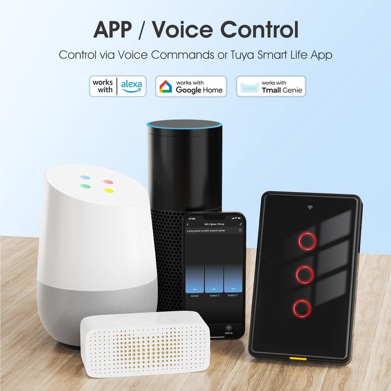 Zigbee Smart Switch, Requires Tuya Zigbee 3.0 Hub, No Neutral