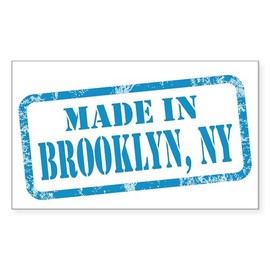 CafePress Made in Brooklyn Rectangle Bumper Sticker Car Decal