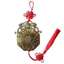 FengShuiGe Feng Shui Ornaments Chinese Bagua Mirror Home Supplies Decoration Bring Wealth and Luck Hang 3.9" (Dragon Bagua Mirror)
