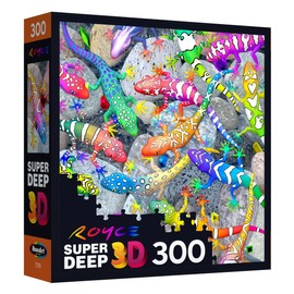 RoseArt - Super Deep 3D - Gecko Magic - 300 Piece Jigsaw Puzzle for Adults