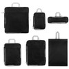 QWORK® 6 Pieces Compression Packing Cubes, Expandable Luggage Organiser Set,